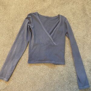 John Galt Blue Long Sleeve Top